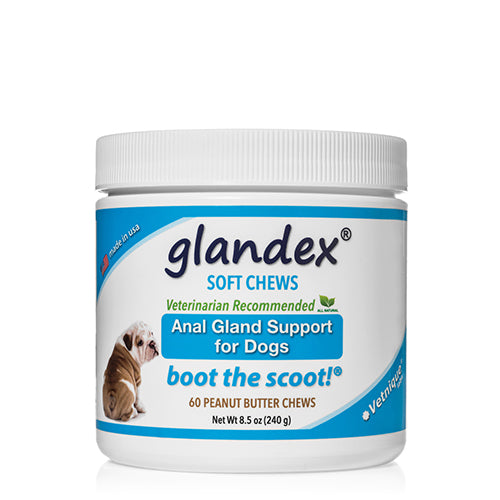 Glandex Anal Gland Supplement for Dogs - 60 Peanut Butter Chews - Australia